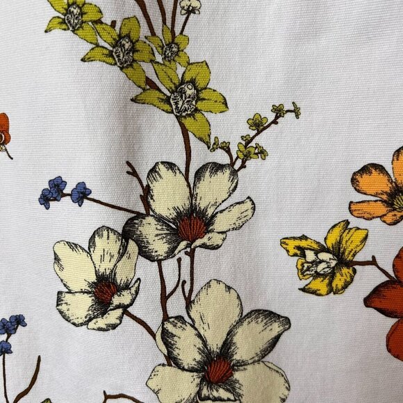 Zara Dress Womens Size Small White Floral Sleeveless Cottagecore Side Zipper - Picture 7 of 16